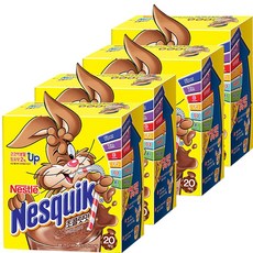 Nesquik 可可沖泡包, 13.5g, 20條, 4盒