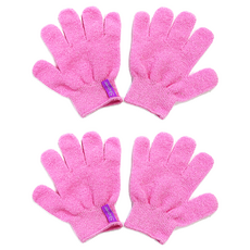 Shower Son 3J 搓澡沐浴手套 雙手組, 粉紅色, 2套, 2入