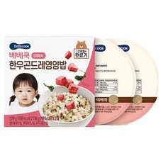 베베쿡 완료기 한우곤드레영양밥 실온이유식 2p, 혼합맛(한우/곤드레), 220g, 1개