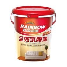 RAINBOW 虹牌油漆 458 全效乳膠漆 平光, 特白色, 1L, 1桶