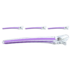 拿著髮夾的格雷格, 4個, 透明紫色