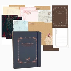 Iciel design 復古6孔日記本 A5, 海軍藍