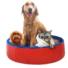 Yum寵物折疊浴缸&游泳池 中型, 混色, 1個