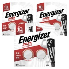 에너자이저 리튬 코인 건전지 CR2025, 2개입, 3개