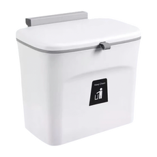 掛式垃圾桶 7L, 白色, 1個
