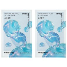 INNISFREE 台灣公司貨 玻尿酸高效活性面膜 25ml, 2個, 1個裝