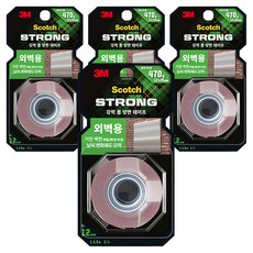 3M Scotch 外牆用泡棉雙面膠帶 12mm x 1.5m, 4個