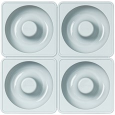 sillymann Century Garden鉑金矽膠甜甜圈4格模具 WSK4070, 1個, 灰紫