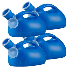 심플리담 남성용 긁힘방지 소변통 3000ml, 블루, 4개