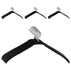 HOMENHOUSE 防滑塗層上衣衣架, 黑色, 40個