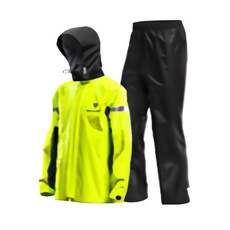 摩托車分體雨衣套裝, 螢光黃