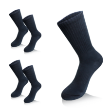 COMPRO 男款運動長筒雙層氣墊機能性襪子 5雙組, 1組, 黑色+黑色