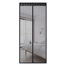 MEO 창문 방문 모기장 자석 현관문 방충망 블랙, 1개