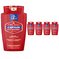올드스파이스 캡틴 바디워시 베르가못, 473ml, 5개