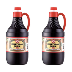 KIKKOMAN 龜甲萬 甘醇醬油，非基因改造大豆釀造, 1.6L, 2瓶