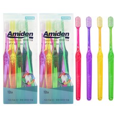 Amiden Plus 普通刷毛牙刷, 2個, 12入