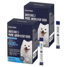 페토메디 강아지 락토 생유산균 600억 영양제 60포, 60g, 장건강/유산균, 2개