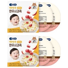 베베쿡 중기 한우사과죽 실온이유식 2p, 2개, 220g, 혼합맛(한우/사과)