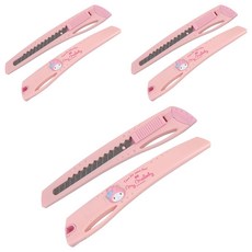 바이하츠 마이멜로디 컷터칼 소 MCT-S, 3개, 연핑크