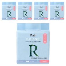 라엘 남녀공용 요실금 일반 라이너, 레귤러, 48개입, 5개
