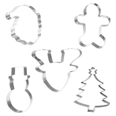 GOZENBO 御膳坊 甜心烘焙餅乾模4件組, 歡樂聖誕, 1組