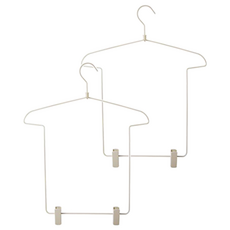Modernat 鐵製套裝展示衣架, 2個, 奶油白
