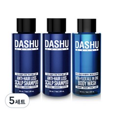 DASHU Daily Vitaplex Scalp Gold強化頭皮洗髮精EX 50ml*2+多效型沐浴露 50ml*1套組, 5組