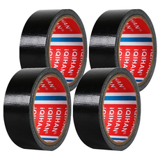 DADA 高黏度強力布膠帶 40mm*20m 雙面膠帶 0.26mm, 黑色, 4個