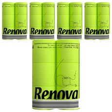 Renova 黑標彩色捲筒衛生紙 綠色, 6捲, 5個, 16.1m