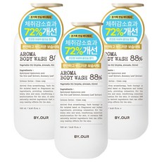 바이아우어 약산성 퍼퓸 아로마 바디워시 클린솝, 1.02L, 3개