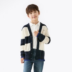 Tommy Hilfiger 條紋寬鬆棉質開襟衫 T42F6WCD060BT10AB
