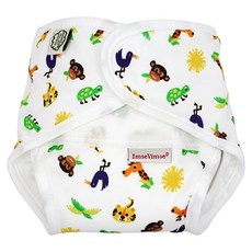 ImseVimse 瑞典有機棉 All in One尿布褲, 動物園 白色, 1件, M(8~11kg)