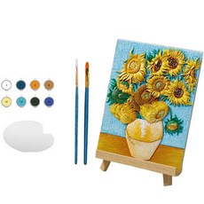 家庭救濟 3D 著色圖片 DIY 向日葵, 混合顏色