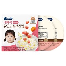 베베쿡 완료기 닭고기삼색진밥 실온이유식 2p, 닭고기, 220g, 1개