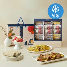 떡편 꿀송편 408g + 흑미 영양 찰떡 180g + 곶감호박 찰떡 180g + 쑥찰인절미 180g 세트 (냉동), 1세트