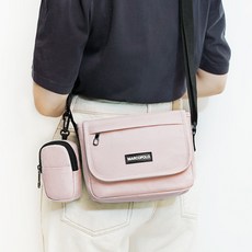 marco polo 套裝迷你斜背包 + 輔助包 MP4031, 粉紅色