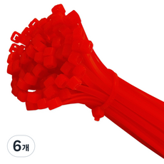 칼론 케이블 타이 레드 150mm KR-CTM 100p, 6개