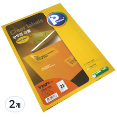 Printec 半透明標籤紙 V3970-10, 21格, 20個