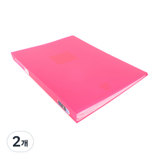 Alpha A4彩色活頁文件夾 40頁款, 粉紅色, 2個