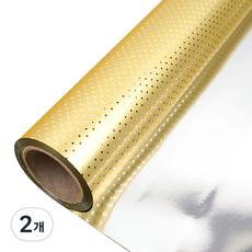 Coco Plus 小圓點捲筒包裝紙 17m x 26.5cm, 金色, 2個