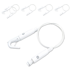 타공판닷컴 천장 레일용 와이어 액자걸이 원터치, 화이트, 6개