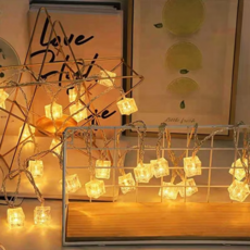 摩達客 浪漫氣氛20燈LED造形聖誕燈串 透明線/USB充電/八段功能控制-氣泡冰塊款, 暖白色, 1組