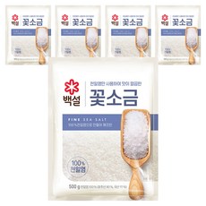 백설 꽃소금, 500g, 5개