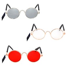 叮咚寵物寵物太陽鏡套裝 3, 銀色, 金色, 紅色, 1套