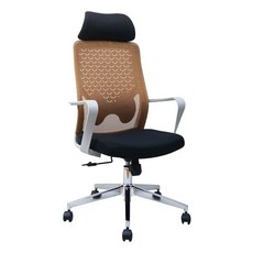 colorplay 玩色系 日光生活館 人體工學辦公椅 附頭枕 EL-60, 橘色, 全椅長(118~124cm)