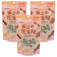 Onlyone 海龍王 黑麻花生糖, 130g, 3包