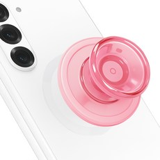 홈플래닛 맥세이프 호환 크리스탈 스마트톡 투명 그립 홀더, 핑크, 1개