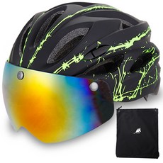 KELIMA 自行車護目鏡安全帽, 黑色 綠色