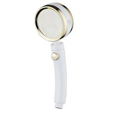 WE CHAMP 360度四面出水止水增壓蓮蓬頭, 白金色, 1個