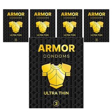 아머 루브리케이트 울트라씬 콘돔, 3개입, 5개